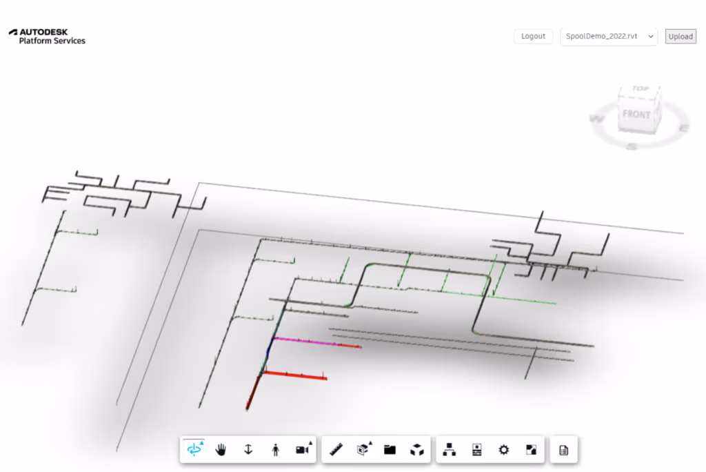 Spool screenshot showing 3D model viewing interface